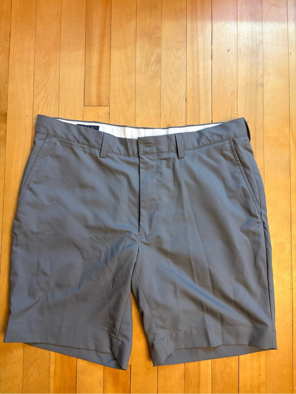 Ralph Lauren Men's Slate Gray Flat-Front Shorts